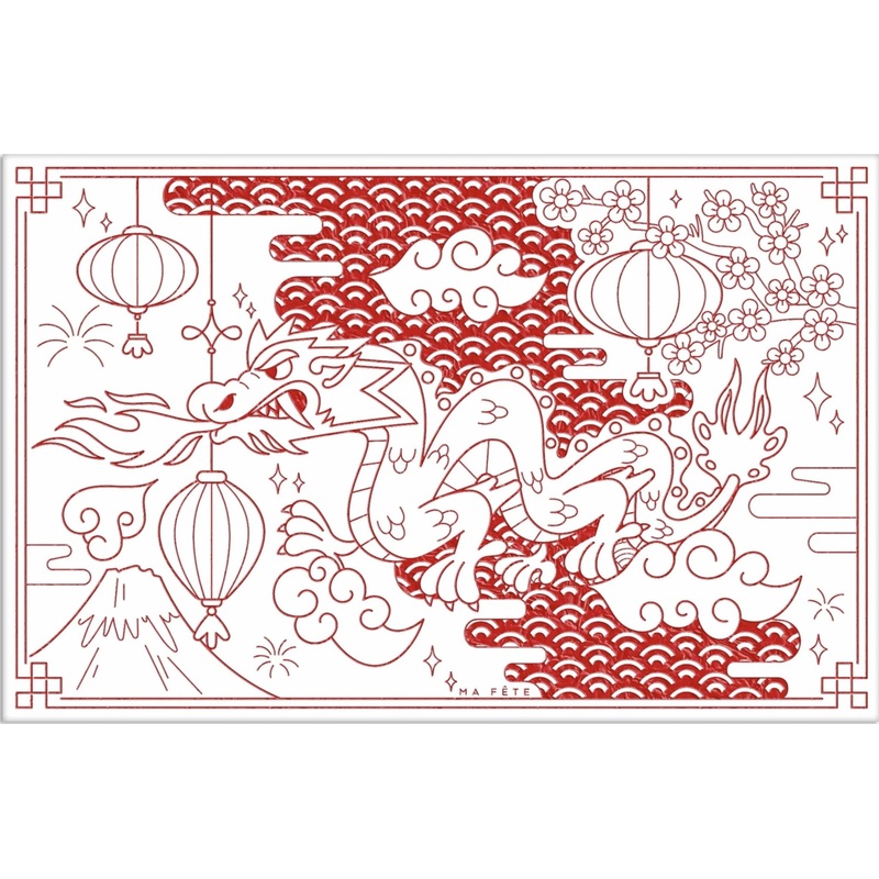 Dragon Coloring Placemats
