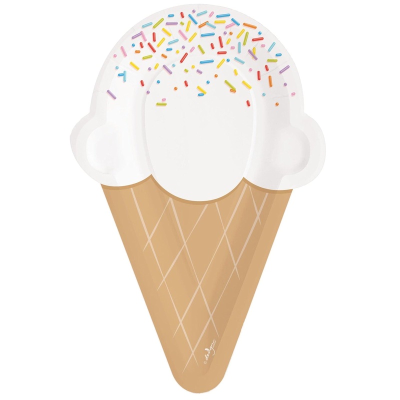 Ice Cream Cone Shaped Party Plates