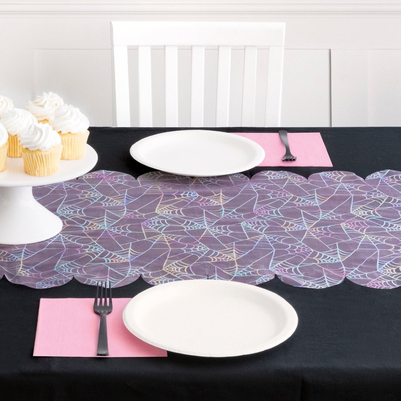 Iridescent Spider Web Table Runner
