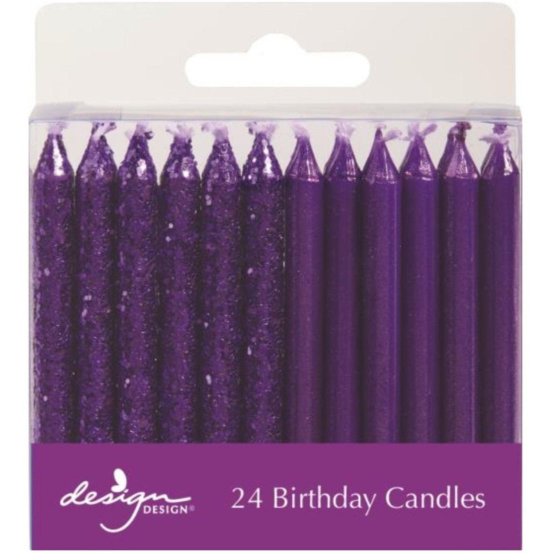 Purple Glitter Candles