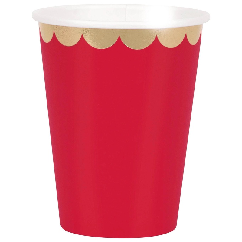 Red & Gold Party Cups