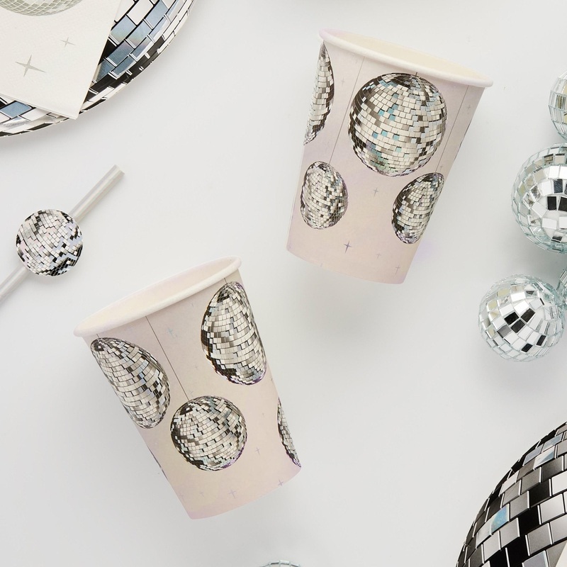 Shiny Disco Party Paper Cups 9oz