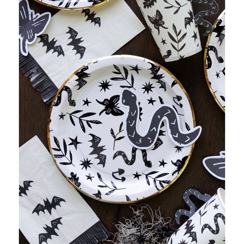 Spooky Snake Sketches Party Plates