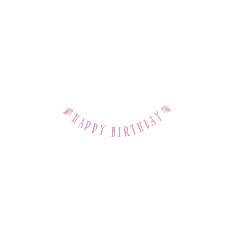 Unicorn Happy Birthday Party Banner