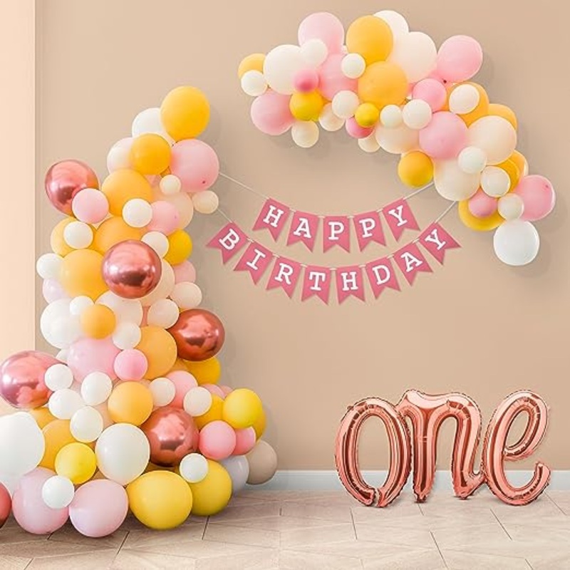 1st Happy Birthday decoration item DIY combo for girls