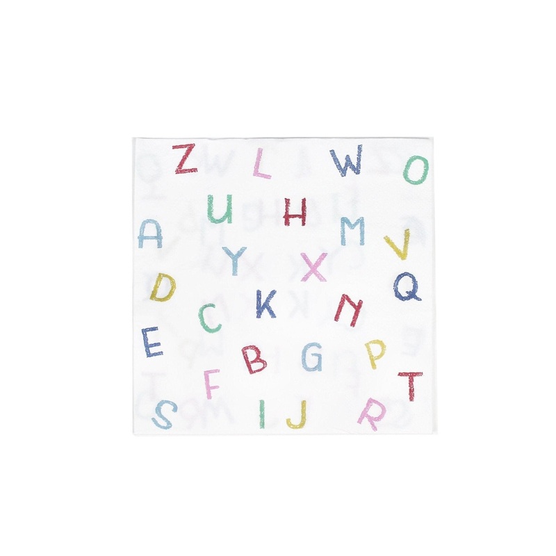 Back to School Party Alphabet Napkins 24ct
