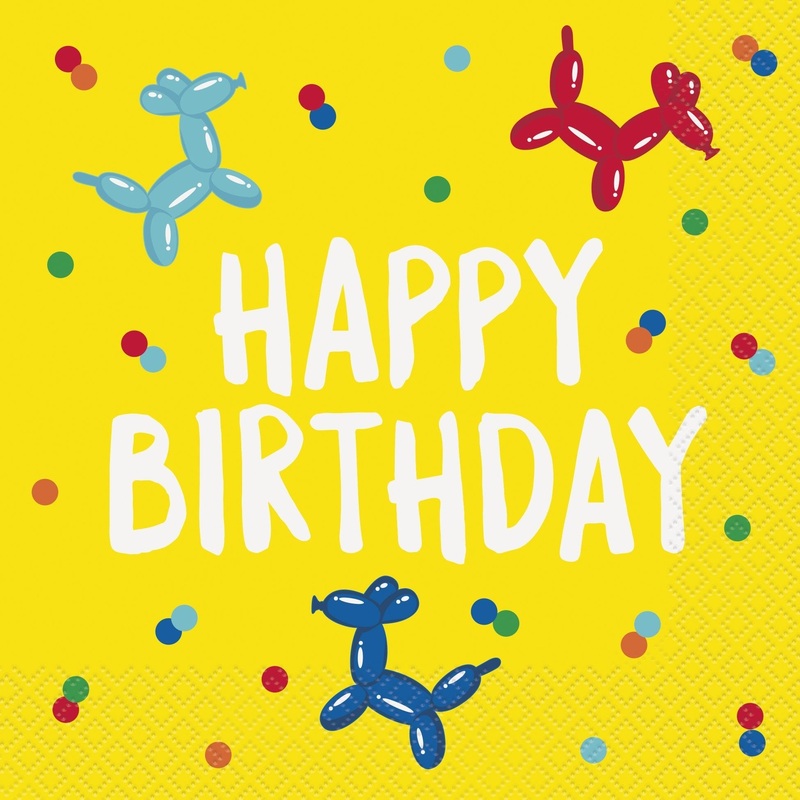 Balloon Dog Birthday Napkins