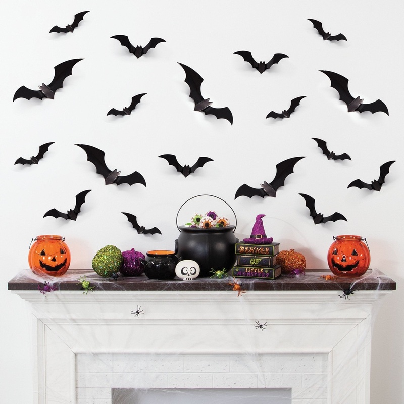 Bat Halloween Wall Decorations 50ct