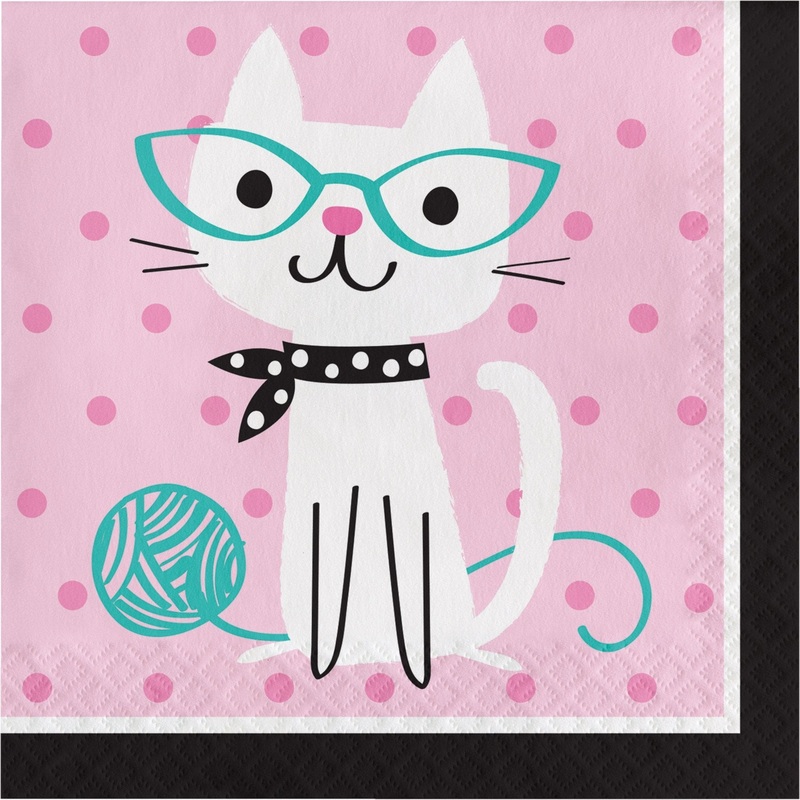 Cat Birthday Party Napkins