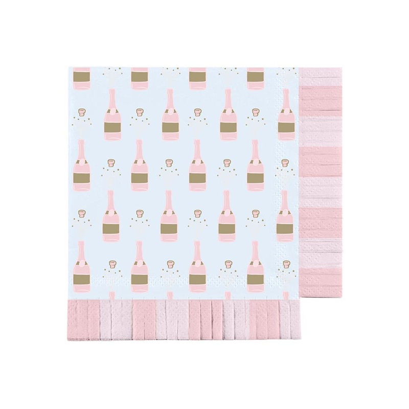Champagne Bridal Fringe Napkins