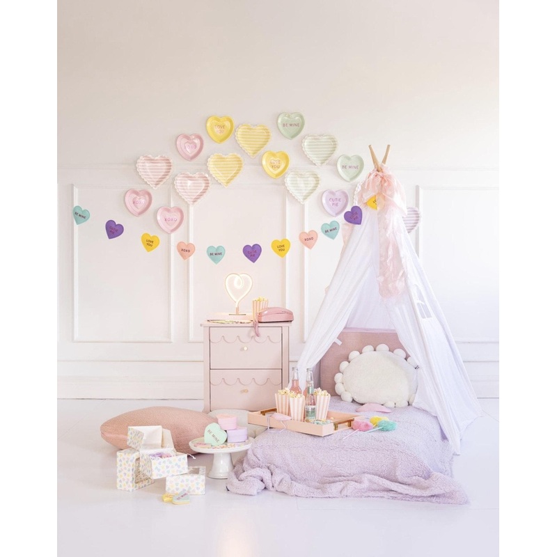Conversation Heart Puffy Felt Banner