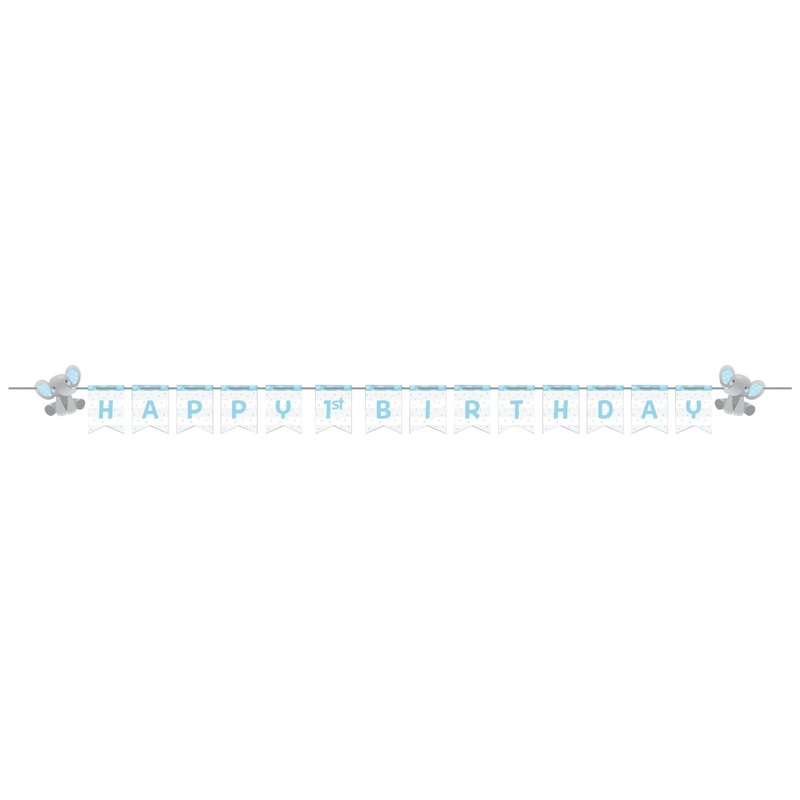 Customizable "Happy Birthday" Elephant Banner