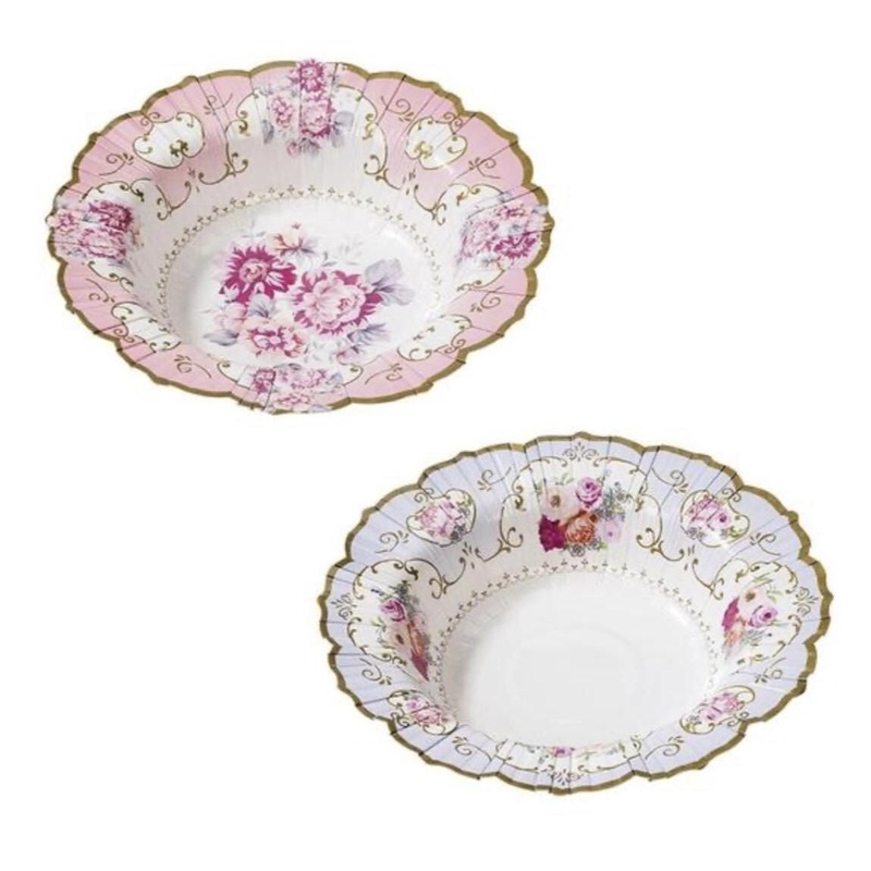 Floral Tea Party Paper Bowls 12ct