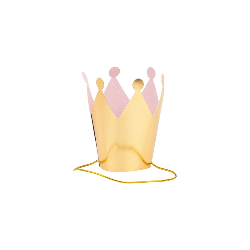 Gold Princess Party Crowns & Sticker Sheets