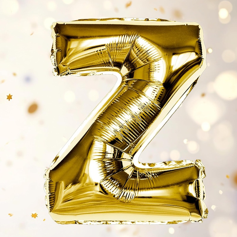 Gold Z Letter Foil Balloon