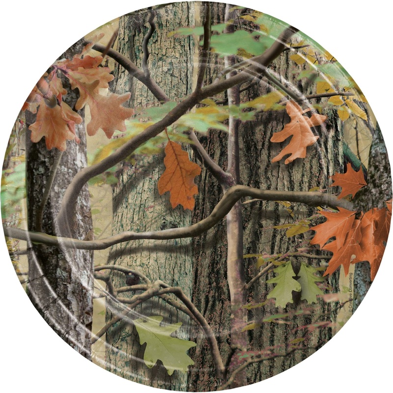 Hunting Themed Party Camo Plates