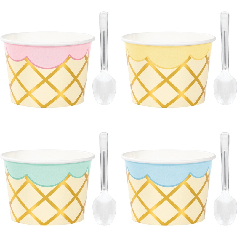 Ice Cream Treat Cups with Spoons