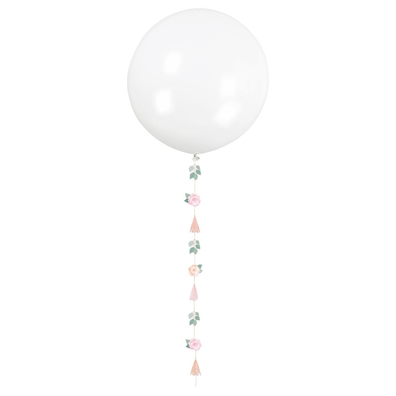Jumbo Balloon with Floral Tail