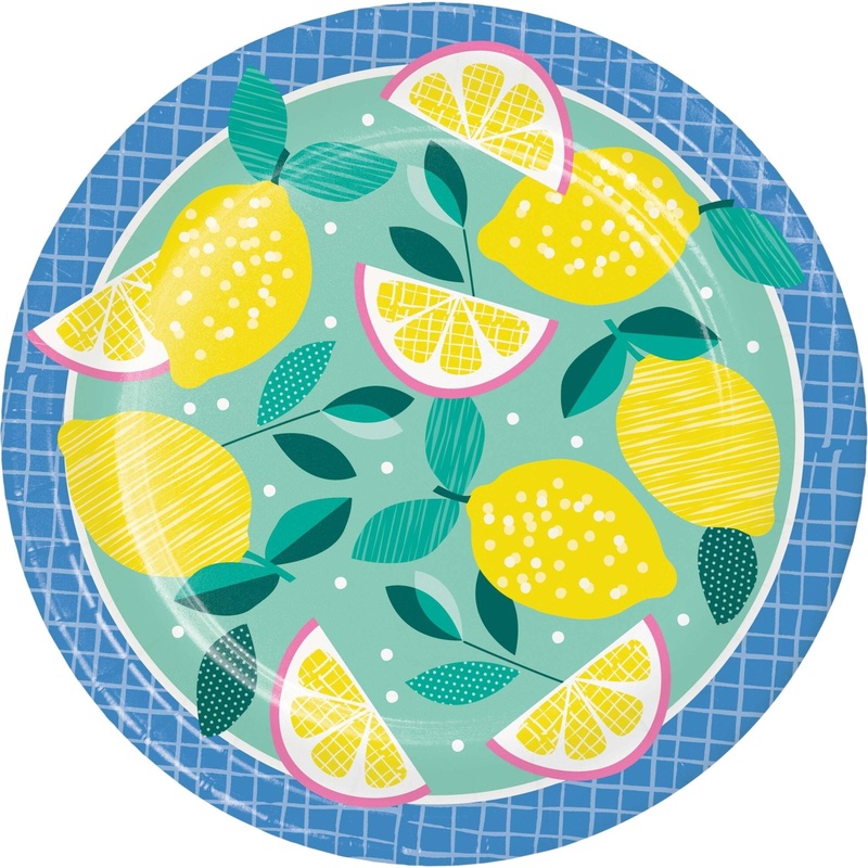 Lemon Garden Party Plates 8ct