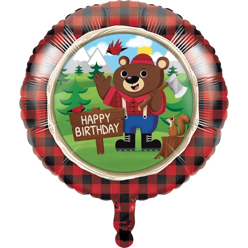 Lumberjack Birthday Party Balloon
