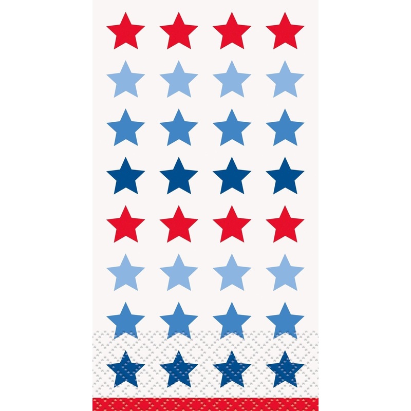 Patriotic Star Dinner Napkins 16ct