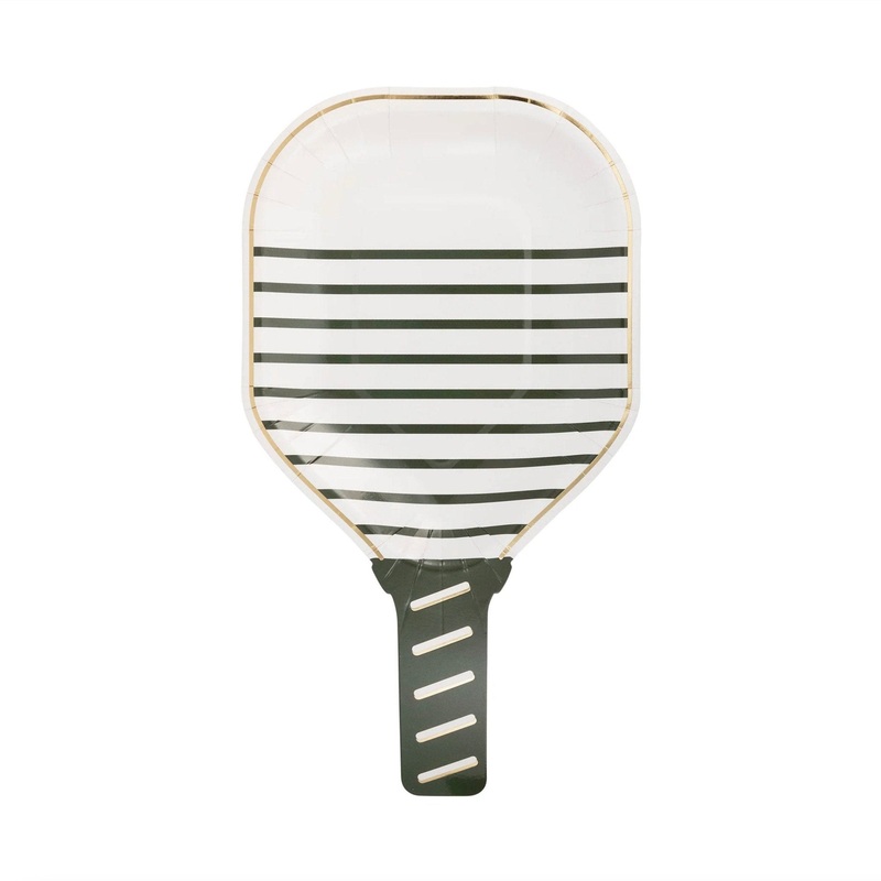 Pickleball Paddle Shaped Plates 8ct