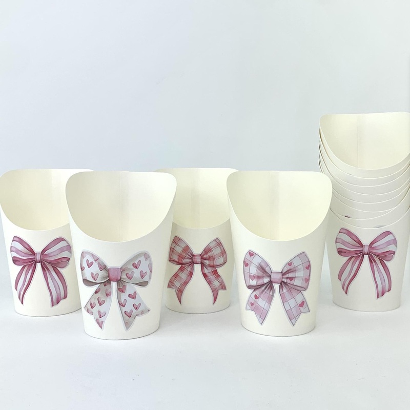 Pink Bows Charcuterie Cups