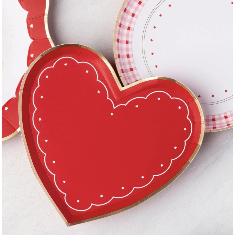 Red Heart Plates