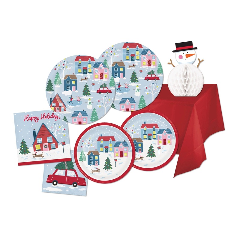 Winter Village Party Supplies Set