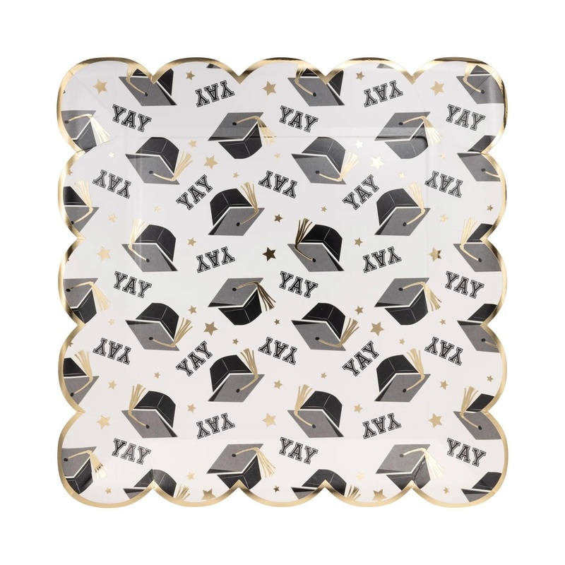 YAY Graduation Paper Plates 8ct