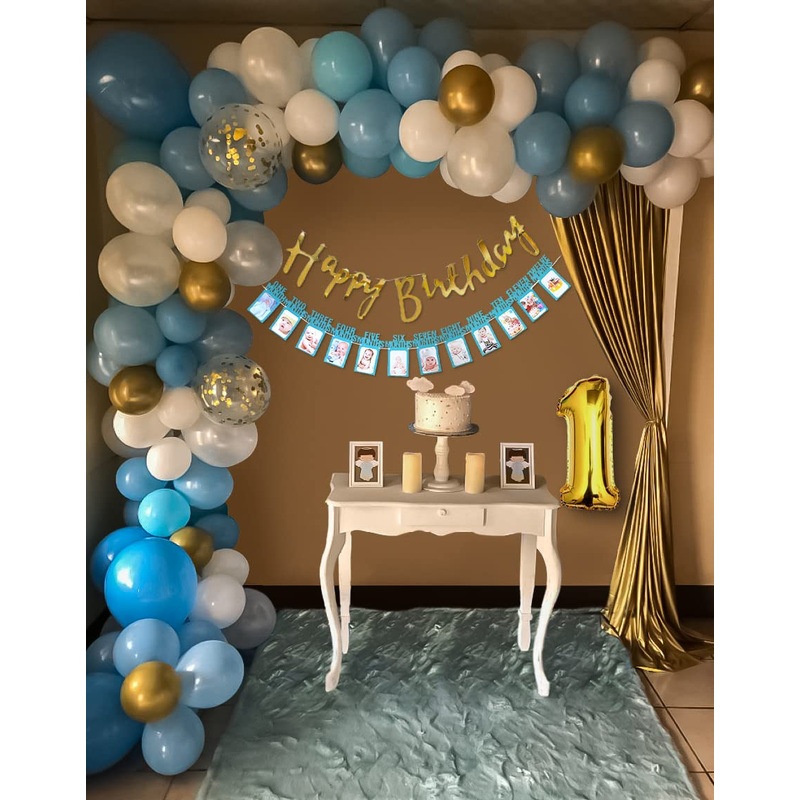 1st Happy Birthday Balloon Decoration Party Kit for Boys- 83pcs