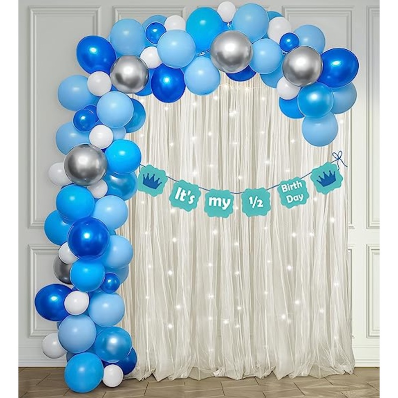 Blue theme Half Birthday decor