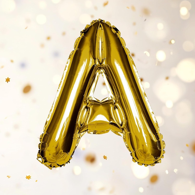 Gold A Letter Foil Balloon