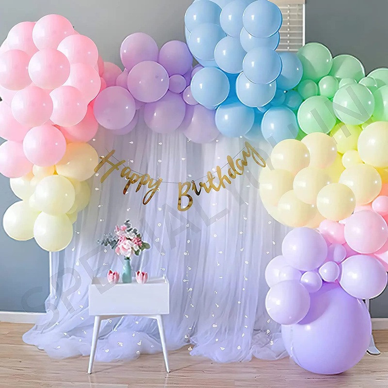 Rainbow theme b'day backdrop decor