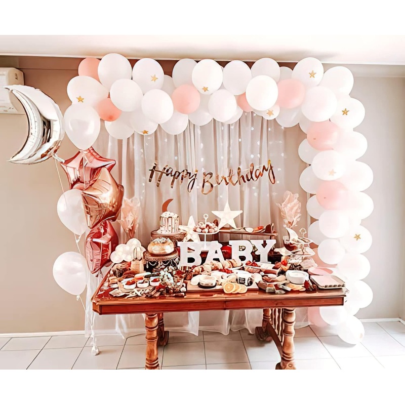 Rose Gold DIY Birthday Decoration Items for Girls