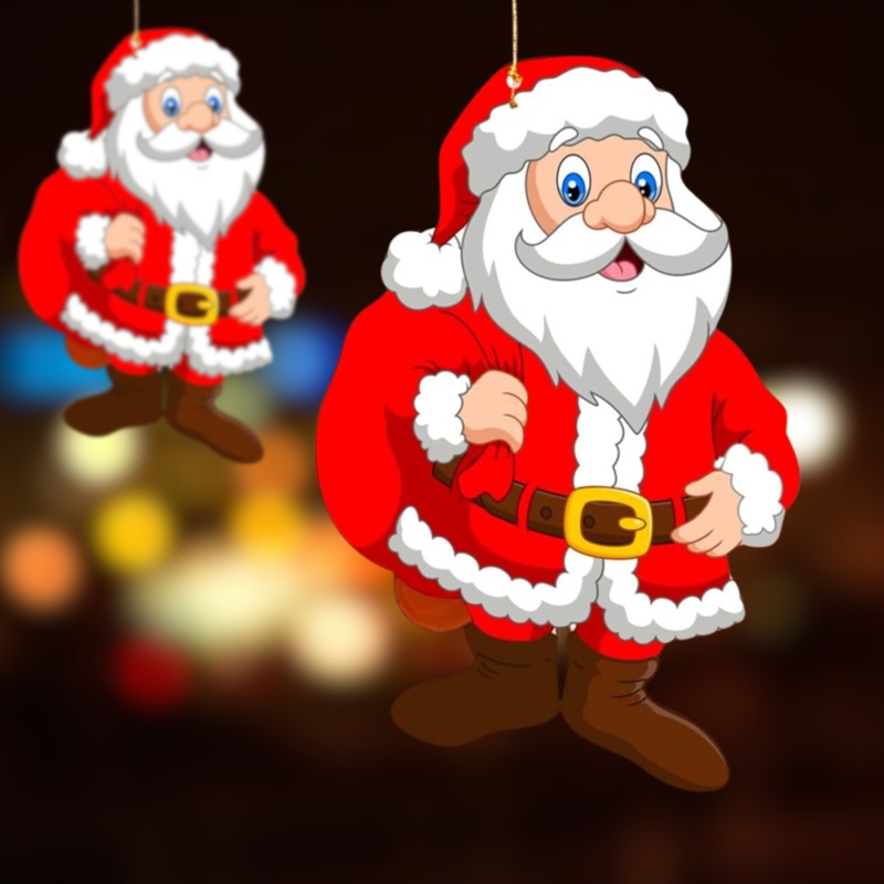 Santa Hanging for Christmas