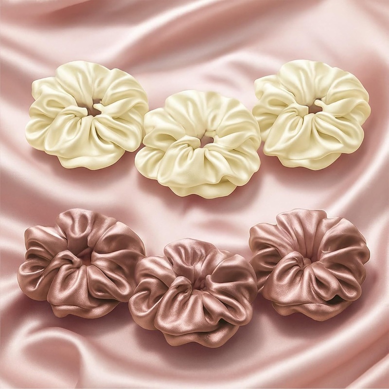 Set of 6 Hair Scrunchies for Women
