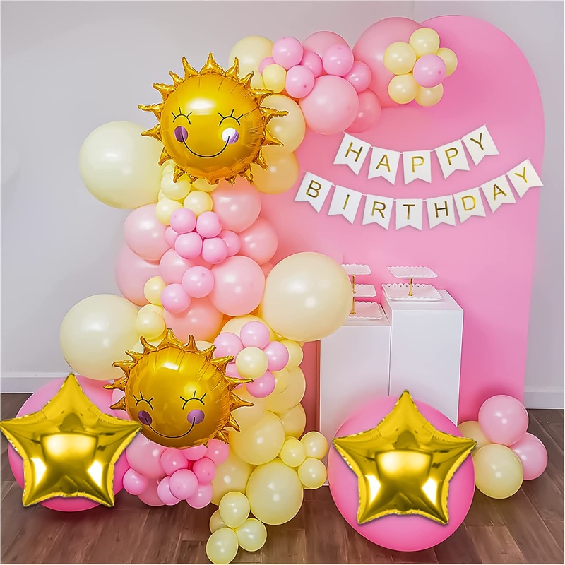 Sun Theme Happy Birthday Decoration Kit for Girls