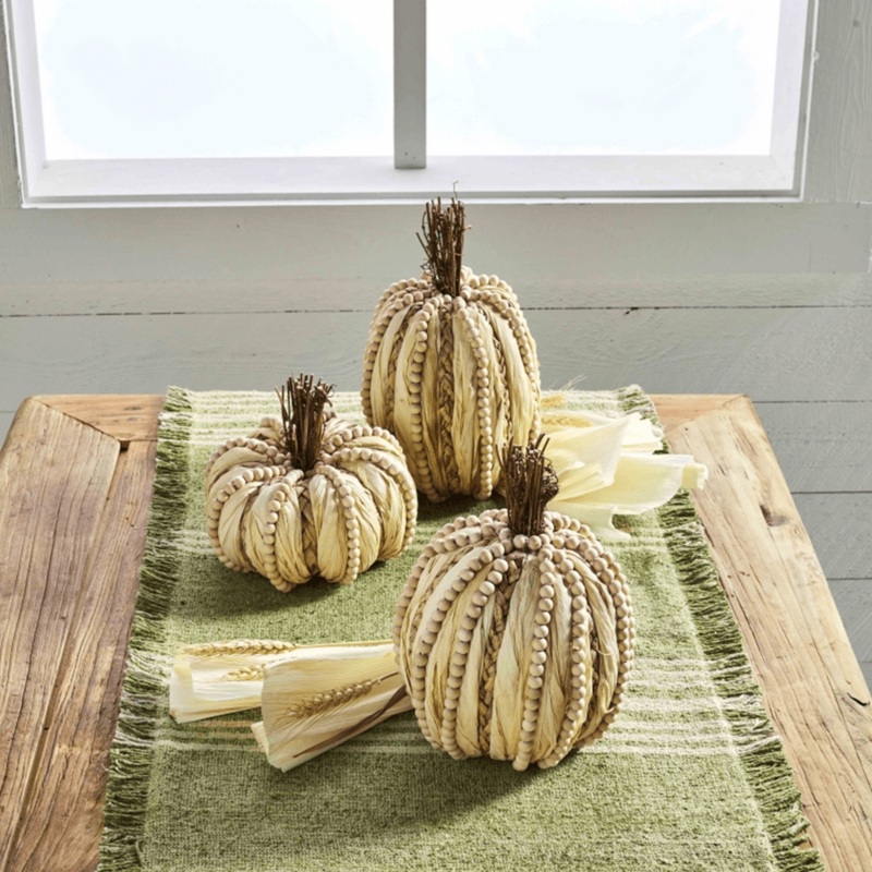 Beaded Husk Pumpkin - 3 Size Options