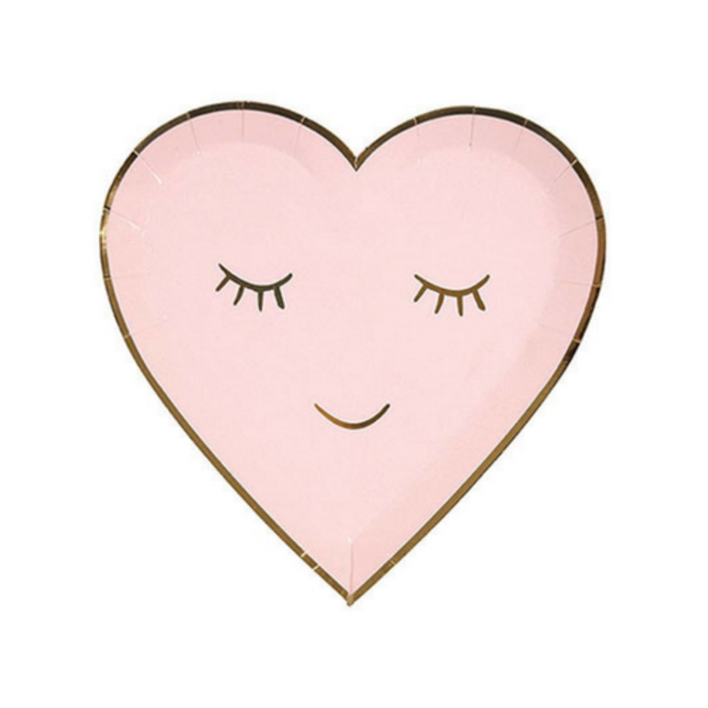 Blushing Heart Plates