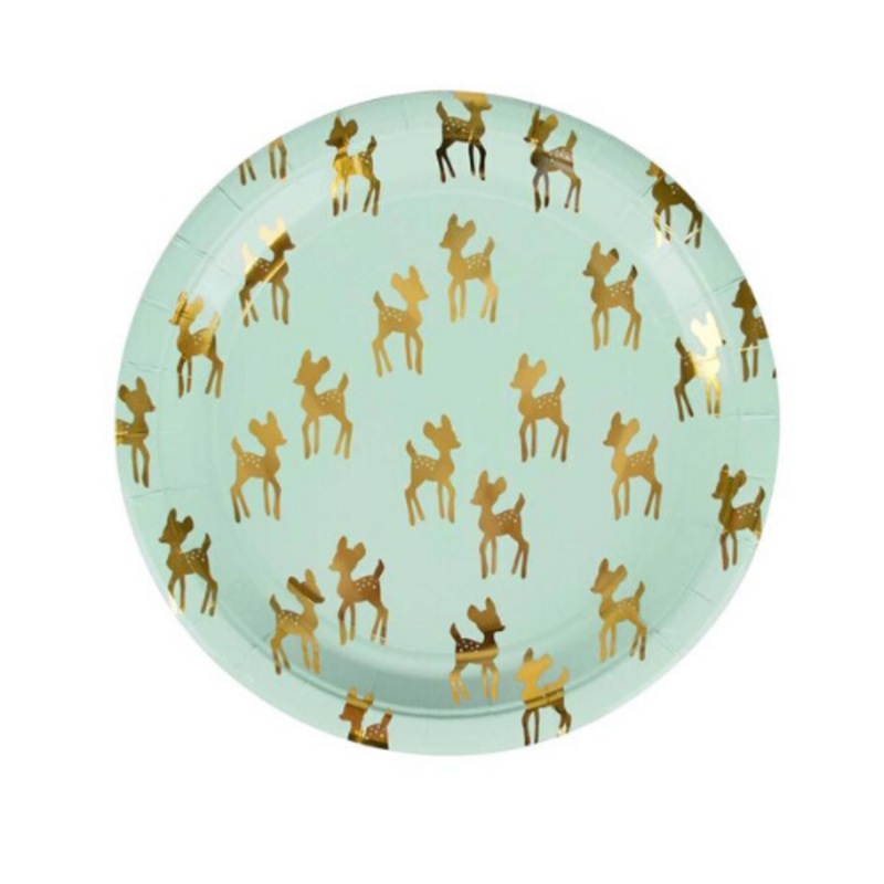Fawn Print Dinner Plates
