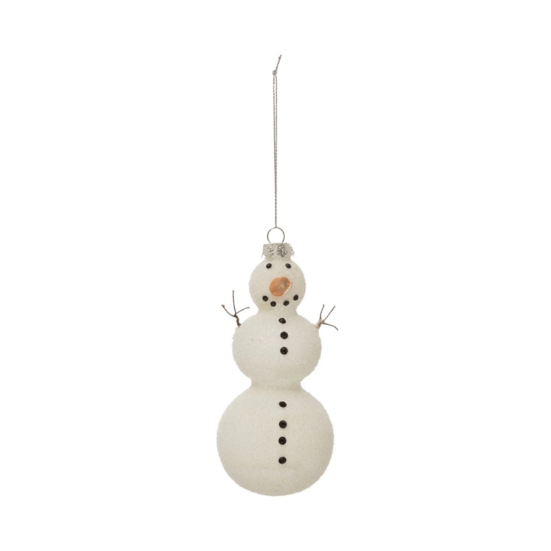 Glass Snowman Ornament