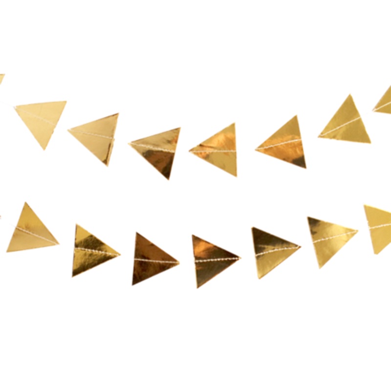 Gold Foil Triangle Garland