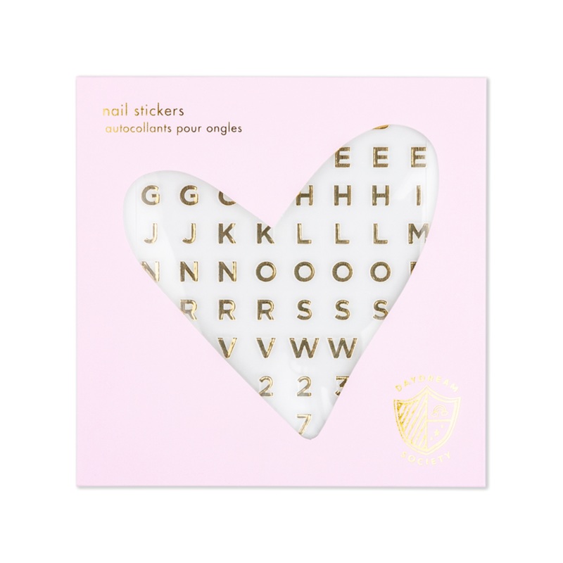 Gold Say Everything Nail Stickers