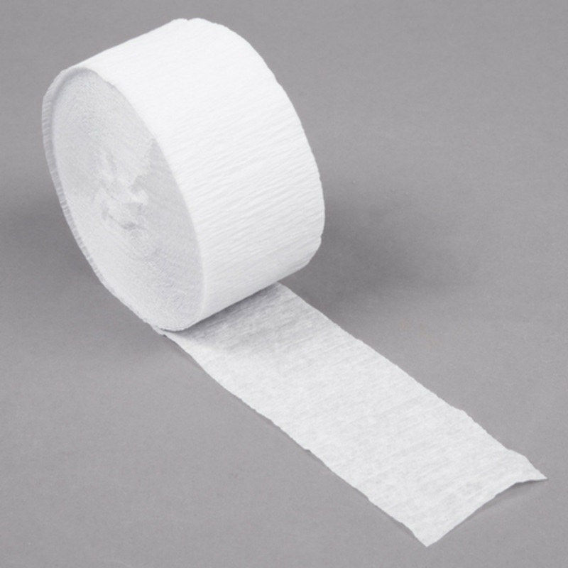 White Crepe Paper Streamer