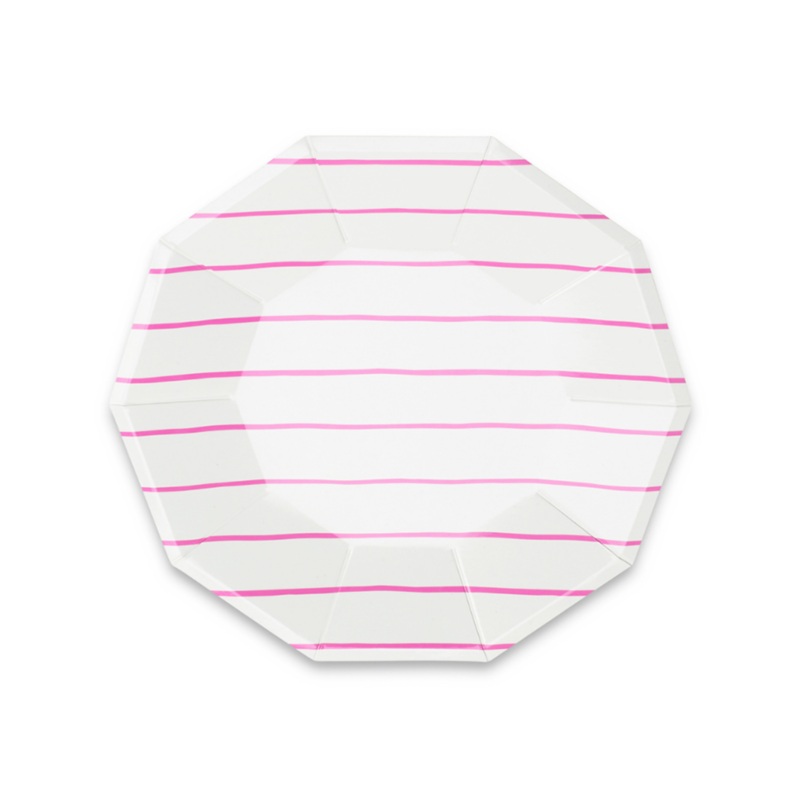 Cerise Frenchie Striped Small Plates