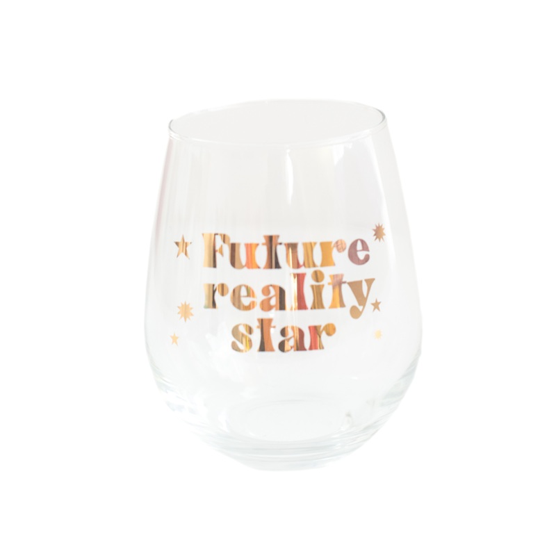 "Future reality star" Witty Wine Glass