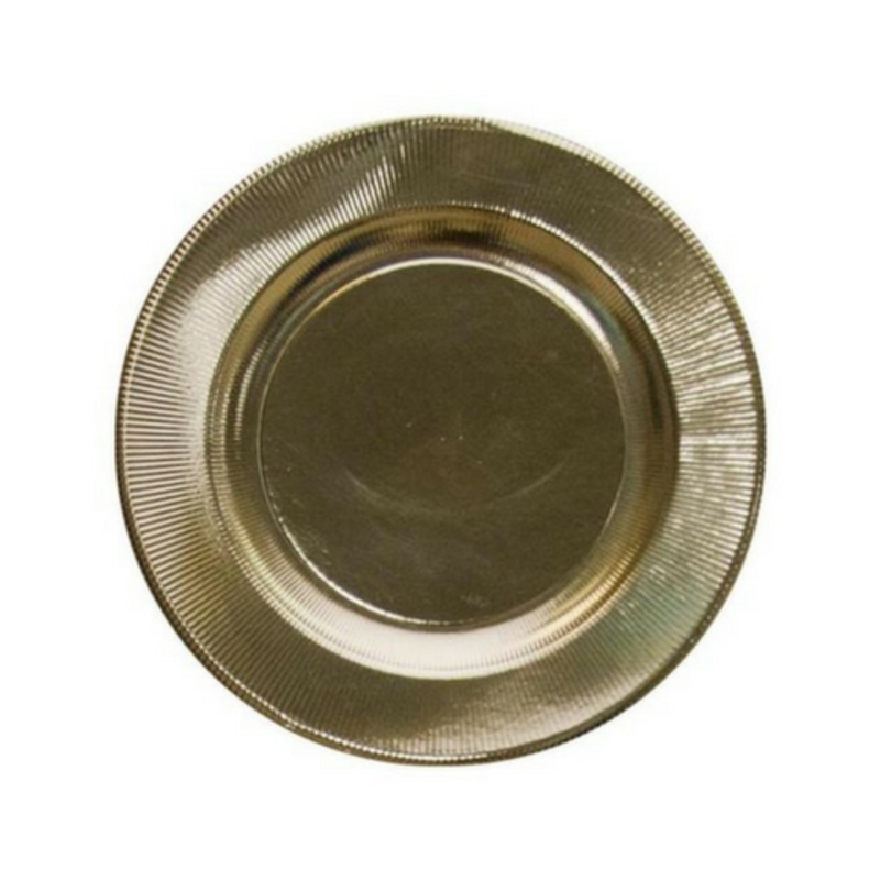 Gold Ridged Plates - 3 Size Options