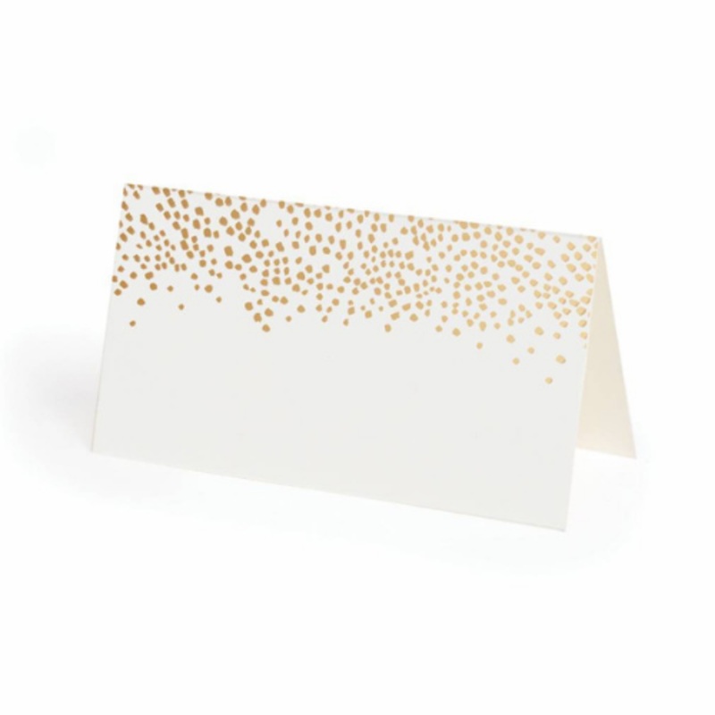 Gold Splattered Place Cards