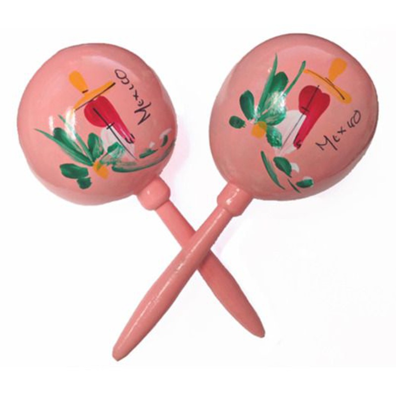 Hand Painted Maracas - Coral